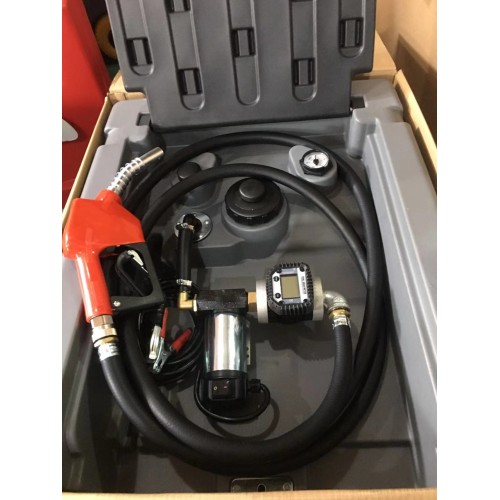 Tanque Mini-Porter móvil gasóleo 400 l con bomba y boquerel automático con contador 12V